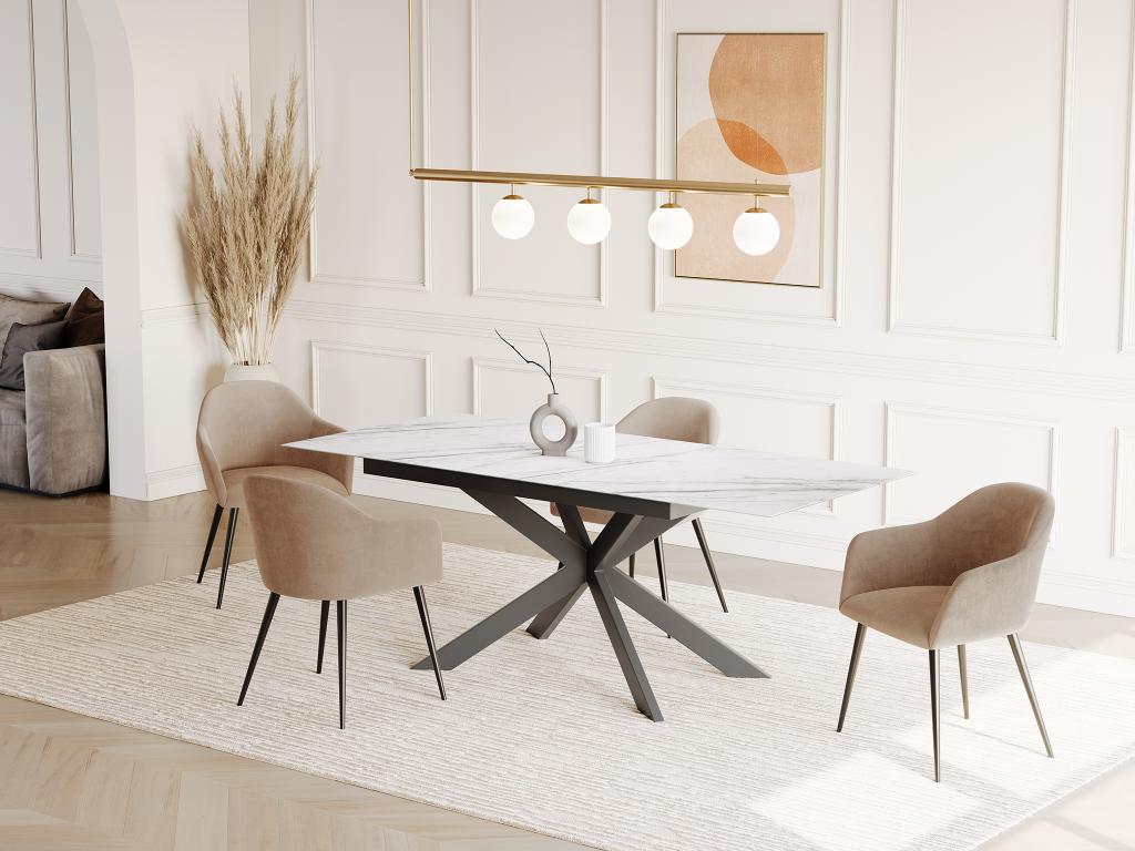 White Glass Dining Table