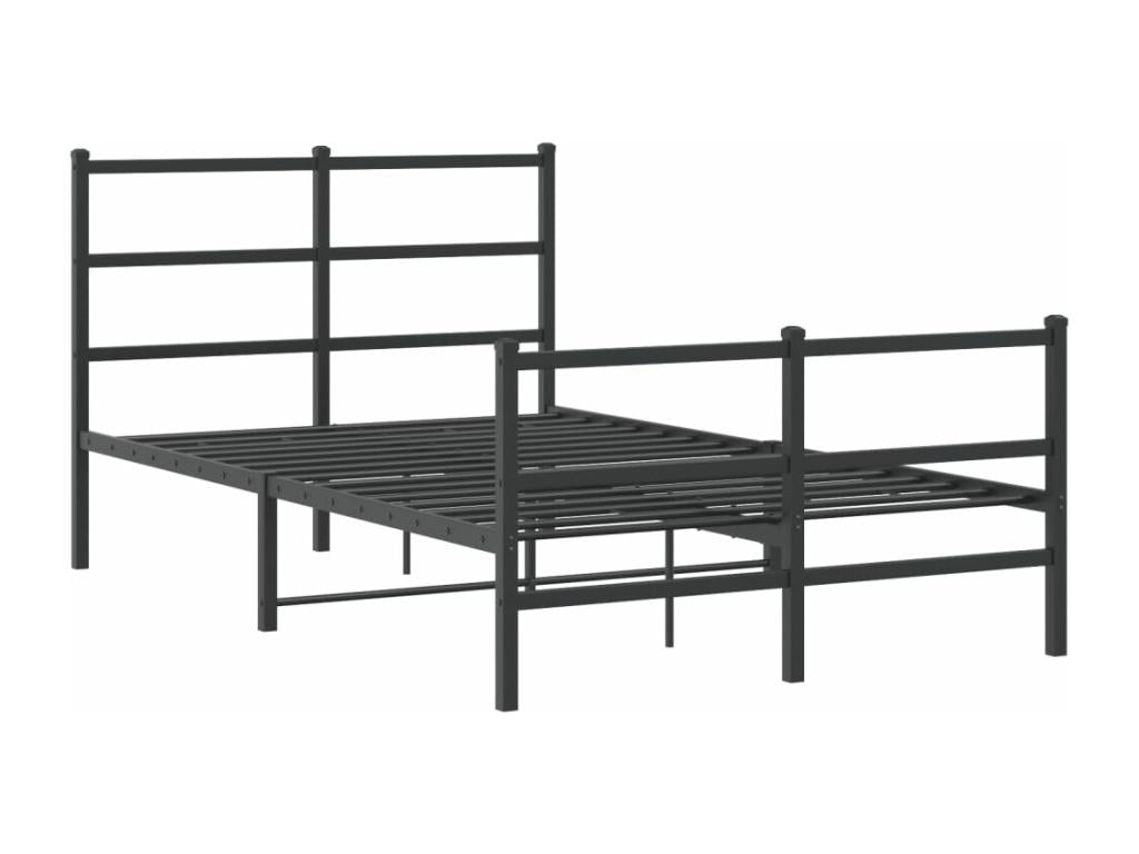 Black Metal Bed Frame, 120 x 190 cm