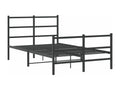 Black Metal Bed Frame, 120 x 190 cm