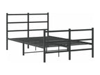 Black Metal Bed Frame, 120 x 190 cm
