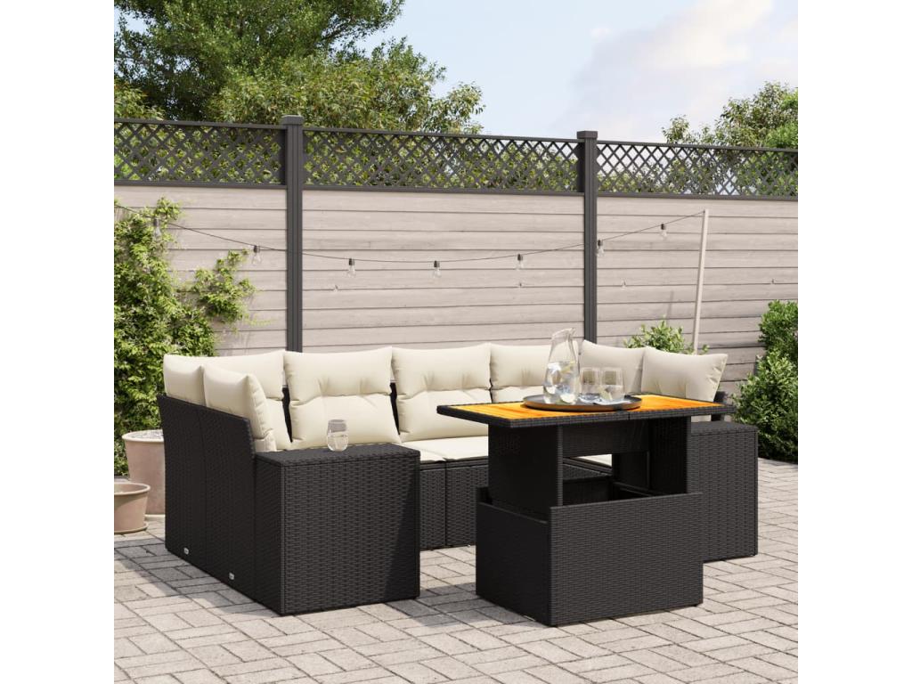 Black Woven Resin Wicker Outdoor Furniture Set - dlz1766583365430