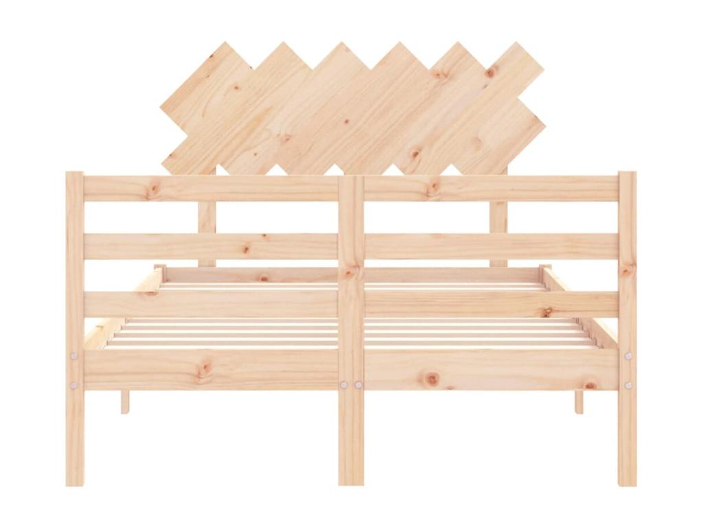 Natural Solid Wood Bed Frame, 120 x 200 cm