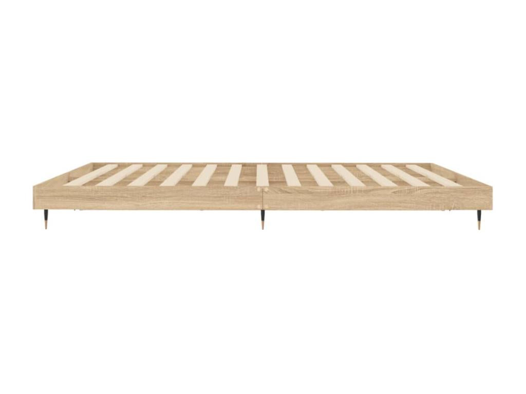 Natural Engineered Wood Bed Frame, 140 x 200 cm