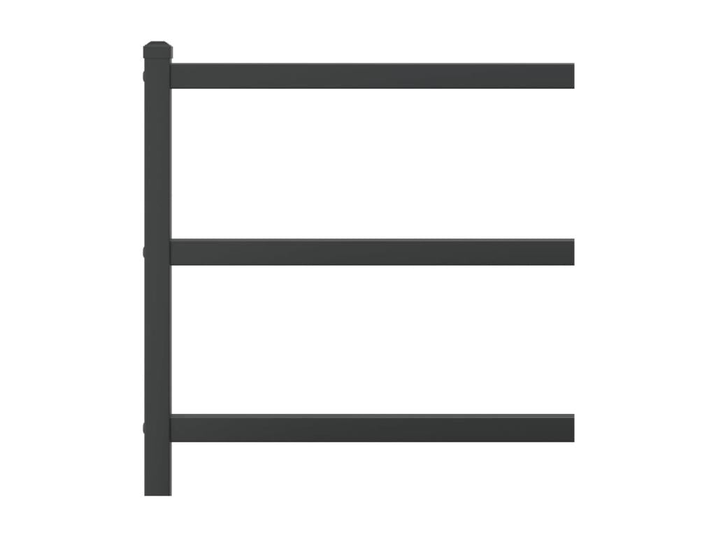 Black Metal Bed Frame, 120 x 190 cm