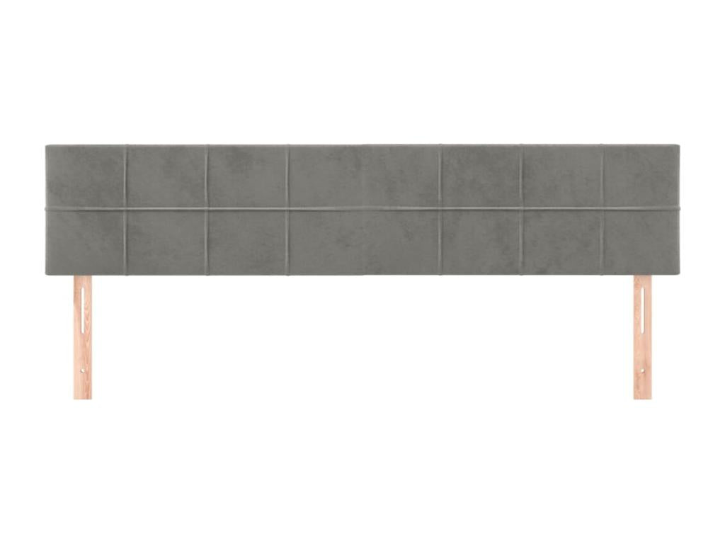 Gray Velvet Bed, 100 x 5 x 78 cm