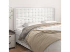 White Faux Leather Bed, 183 x 16 x 118 cm