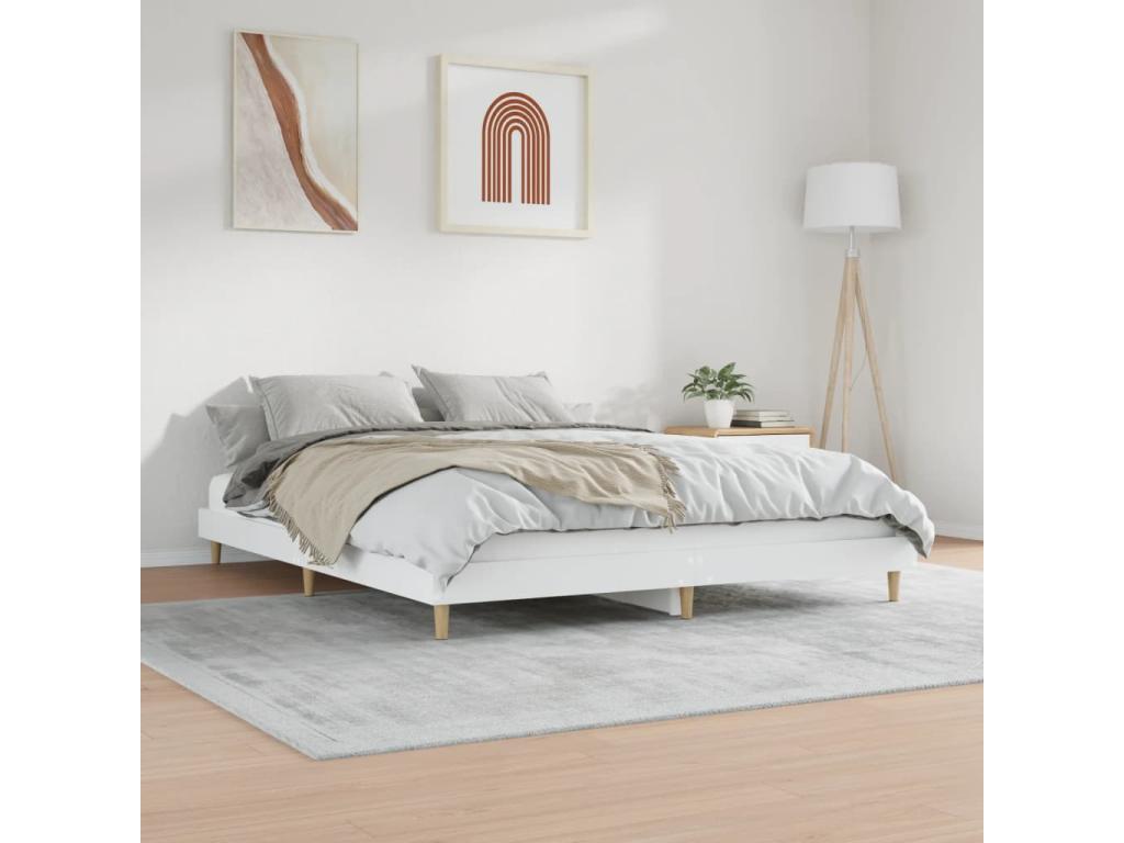 White Engineered Wood Mattress, 180 x 200 cm