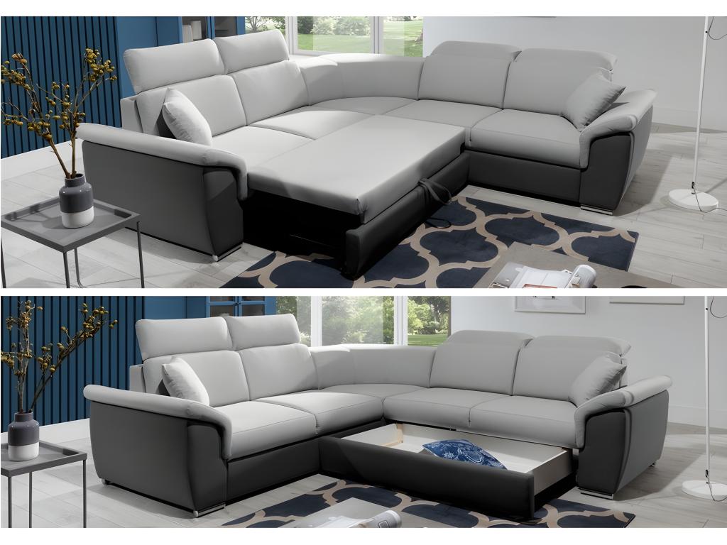 Brown Fabric Sofa Bed - dlz1766583704217