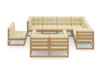 Brown Pine Wood Outdoor Furniture Set - dlz1766583339125