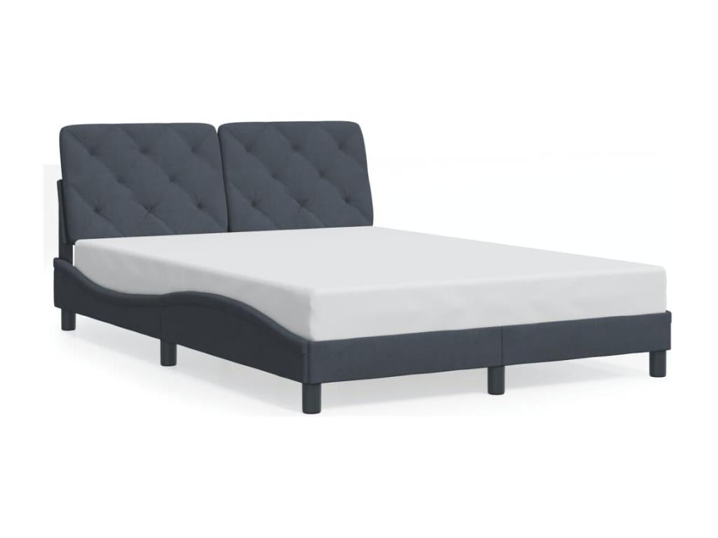 Gray Velvet Mattress, 140 x 190 cm