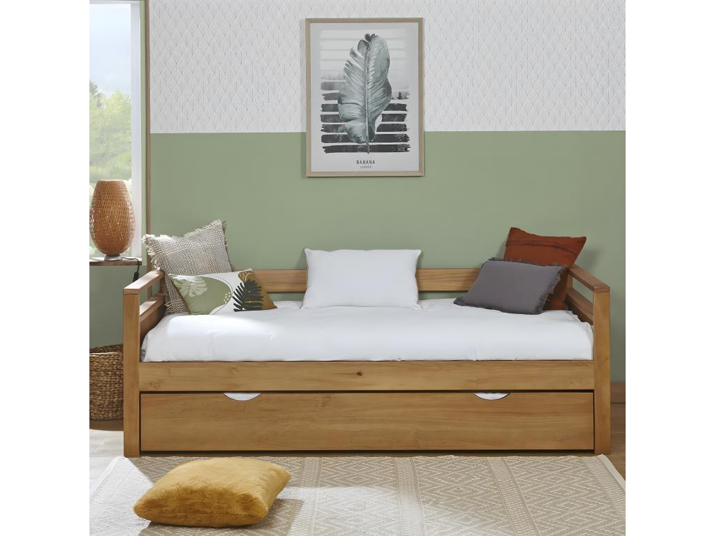 Natural Solid Wood Mattress, 90 x 190 cm