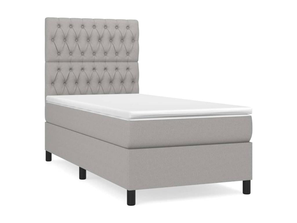 Gray Fabric Mattress, 90 x 200 cm