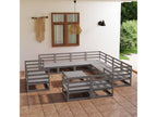 Gray Pine Wood Outdoor Furniture Set - dlz1766584059500