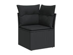 Black Woven Resin Wicker Outdoor Furniture Set - dlz1766583592489