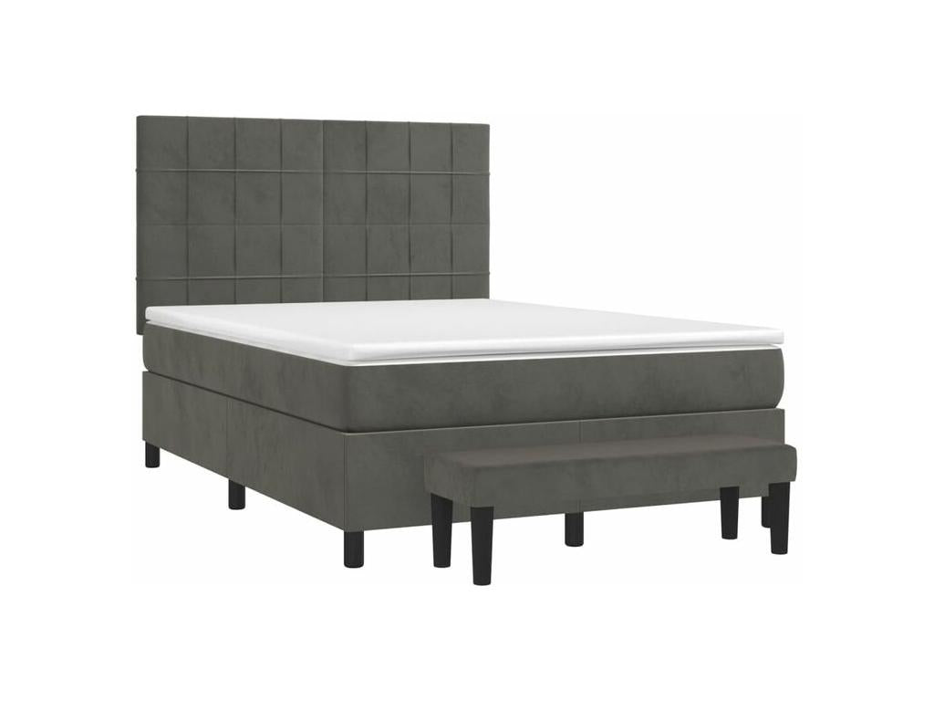 Gray Velvet Mattress, 140 x 200 cm