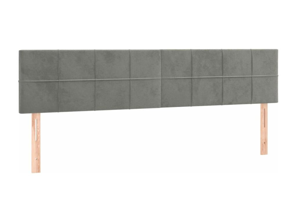 Gray Velvet Bed, 100 x 5 x 78 cm