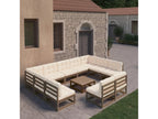 Brown Pine Wood Outdoor Furniture Set - dlz1766583195488
