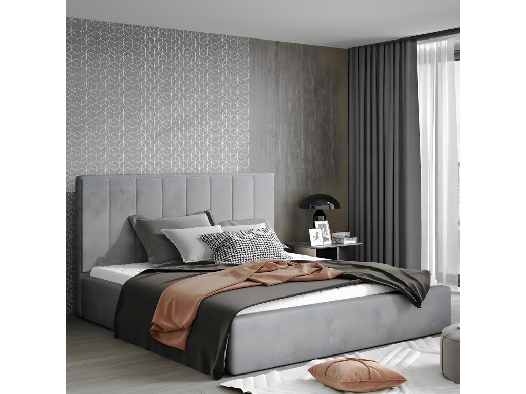 Gray Bed, 160 x 200 cm