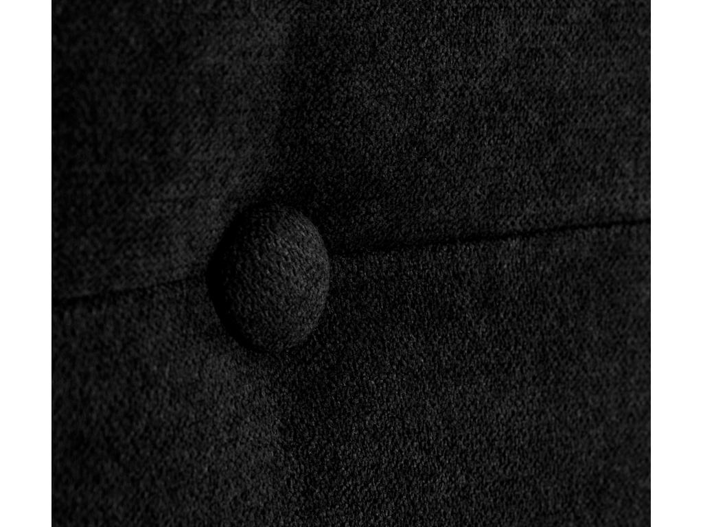 Black Fabric Bed, 145 x 50 cm