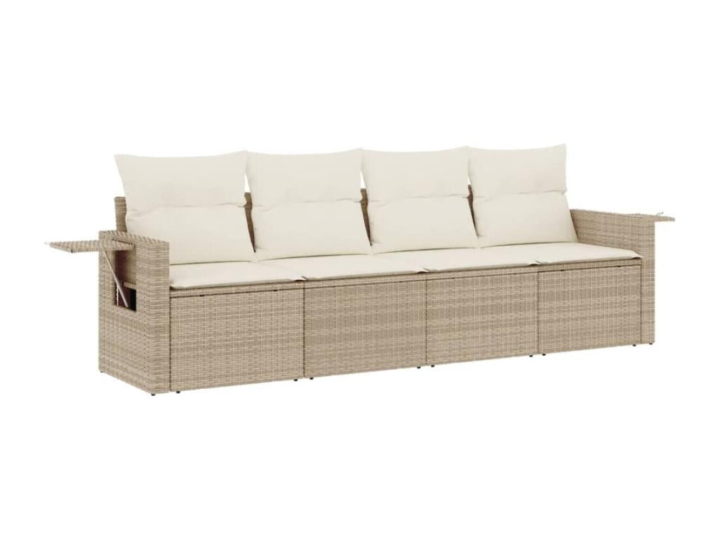 Beige Woven Resin Wicker Outdoor Furniture Set - dlz1766584089696
