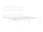White Metal Bed Frame, 150 x 200 cm
