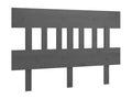 Gray Solid Wood Bed, 138.5 x 3 x 81 cm