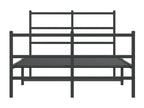 Black Metal Bed Frame, 120 x 190 cm