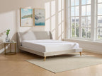 Beige Fabric Bed, 180 x 200 cm