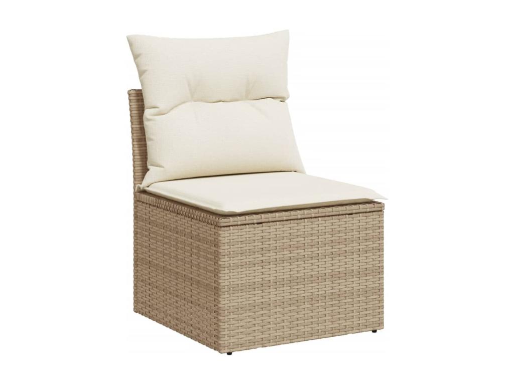 Beige Woven Resin Wicker Outdoor Furniture Set - dlz1766584028169
