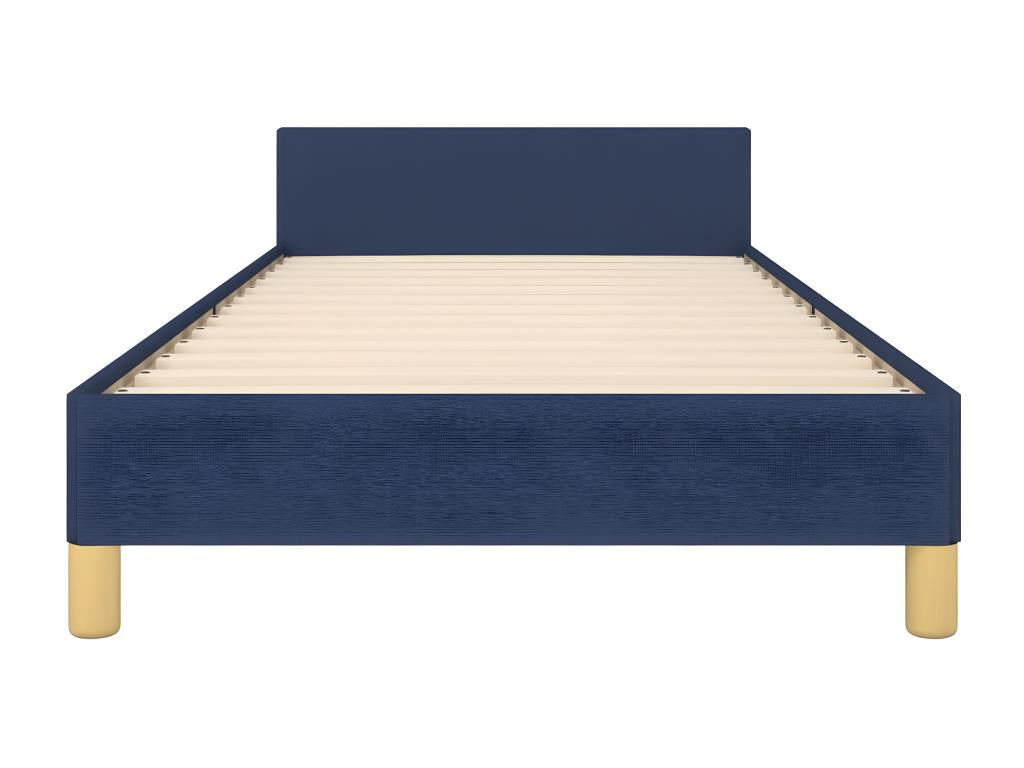 Blue Fabric Bed Frame, 90 x 190 cm