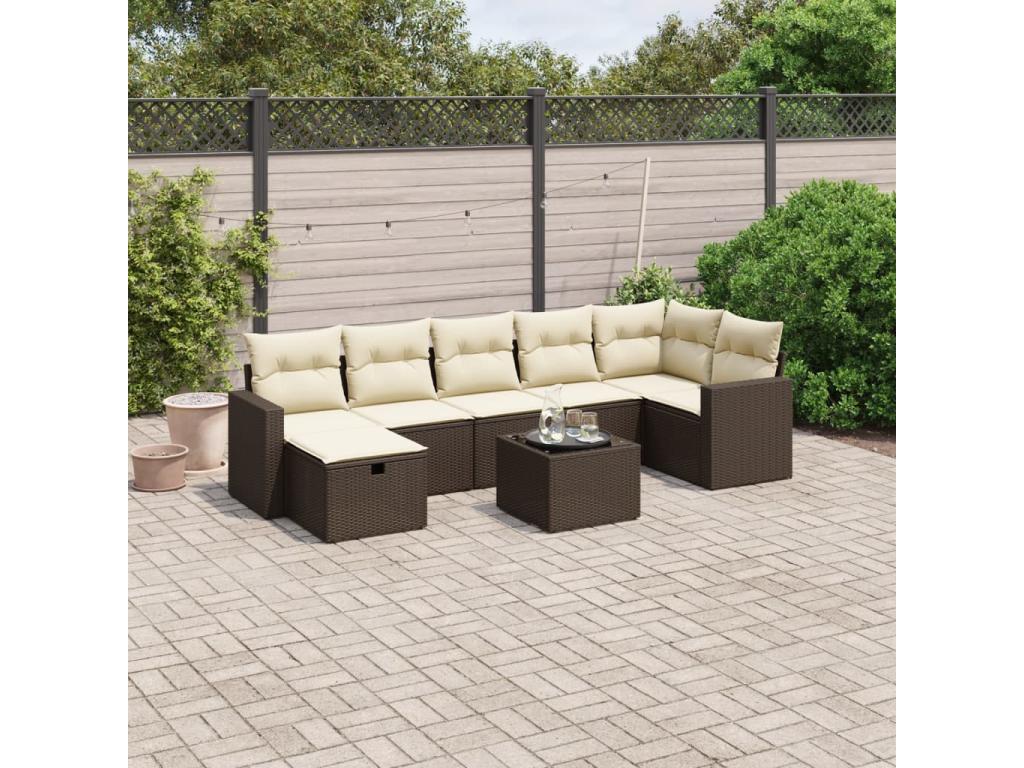 Brown Woven Resin Wicker Outdoor Furniture Set - dlz1766583449912