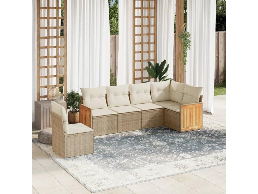 Beige Woven Resin Wicker Outdoor Furniture Set - dlz1766583227869