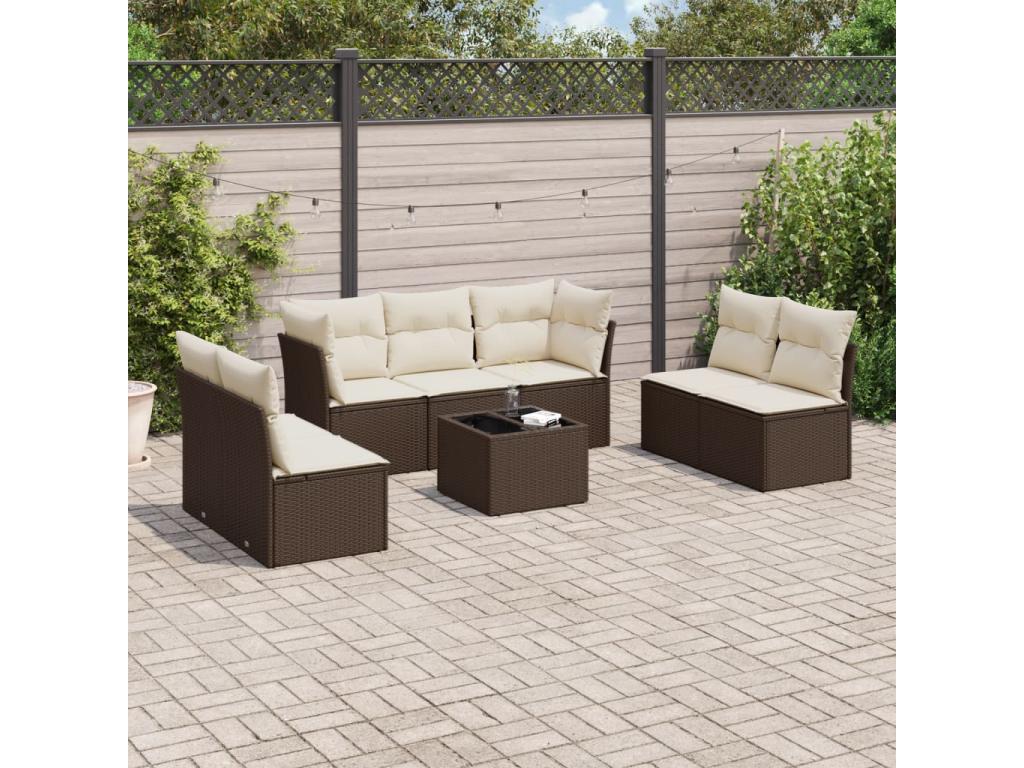 Brown Woven Resin Wicker Outdoor Furniture Set - dlz1766584023461