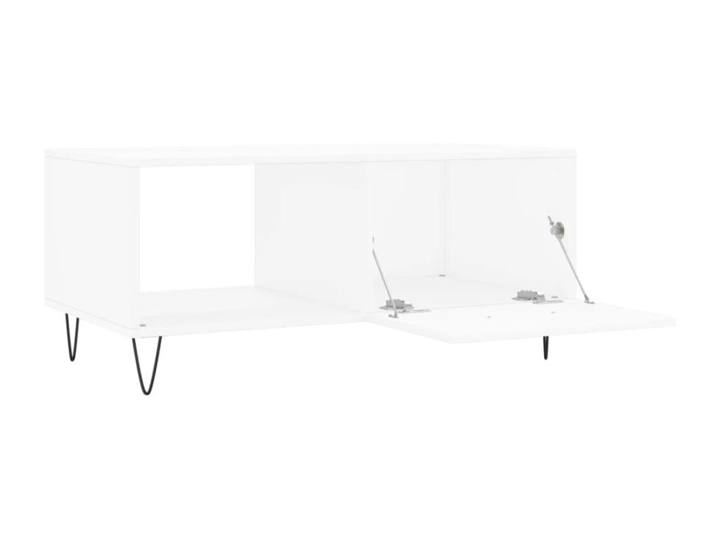 White Engineered Wood Coffee Table, 90 x 50 x 40 cm
