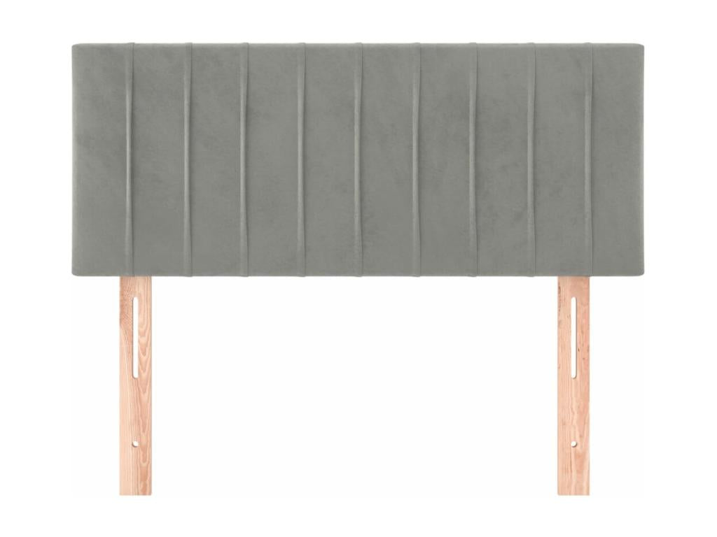 Gray Velvet Bed, 90 x 5 x 78 cm