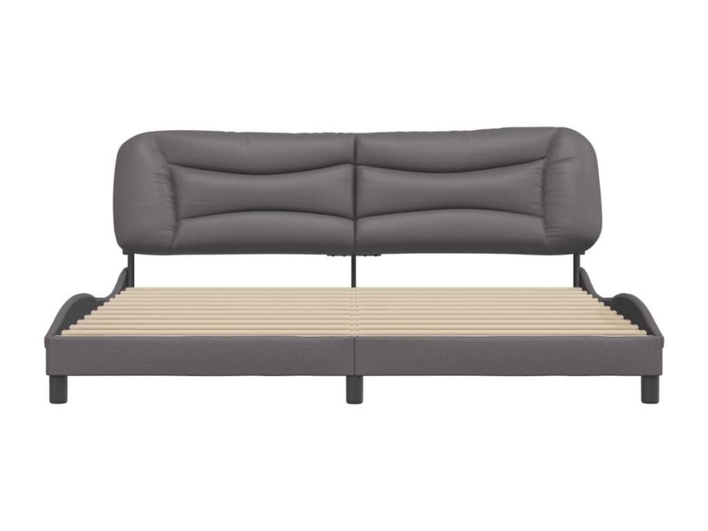 Gray Faux Leather Mattress, 200 x 200 cm