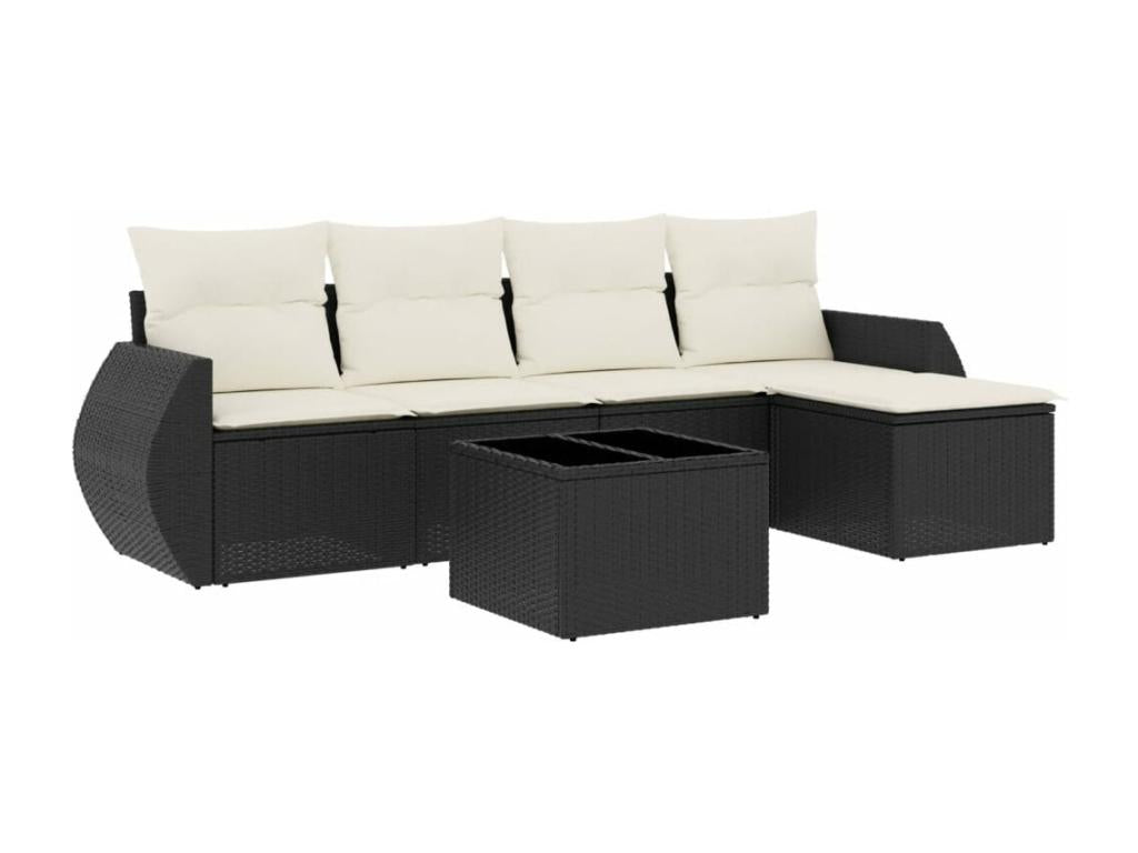 Black Woven Resin Wicker Outdoor Furniture Set