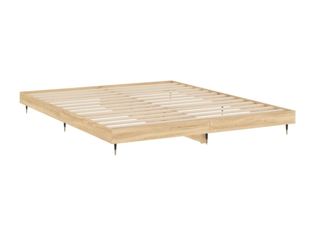 Natural Engineered Wood Bed Frame, 140 x 200 cm