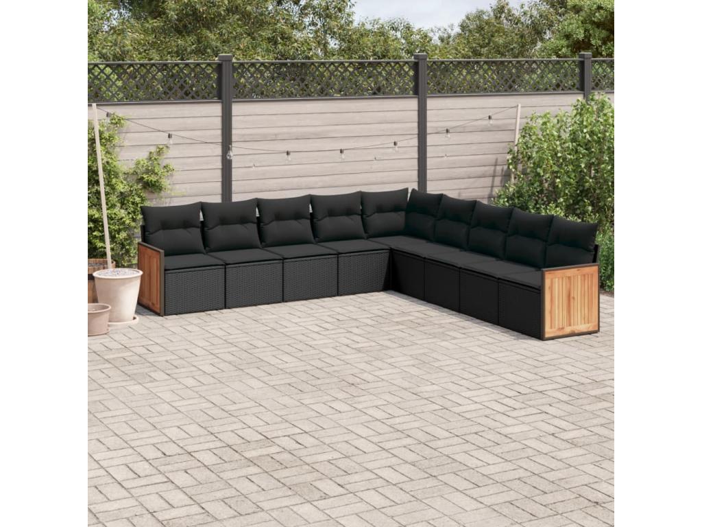 Black Woven Resin Wicker Outdoor Furniture Set - dlz1766583592489