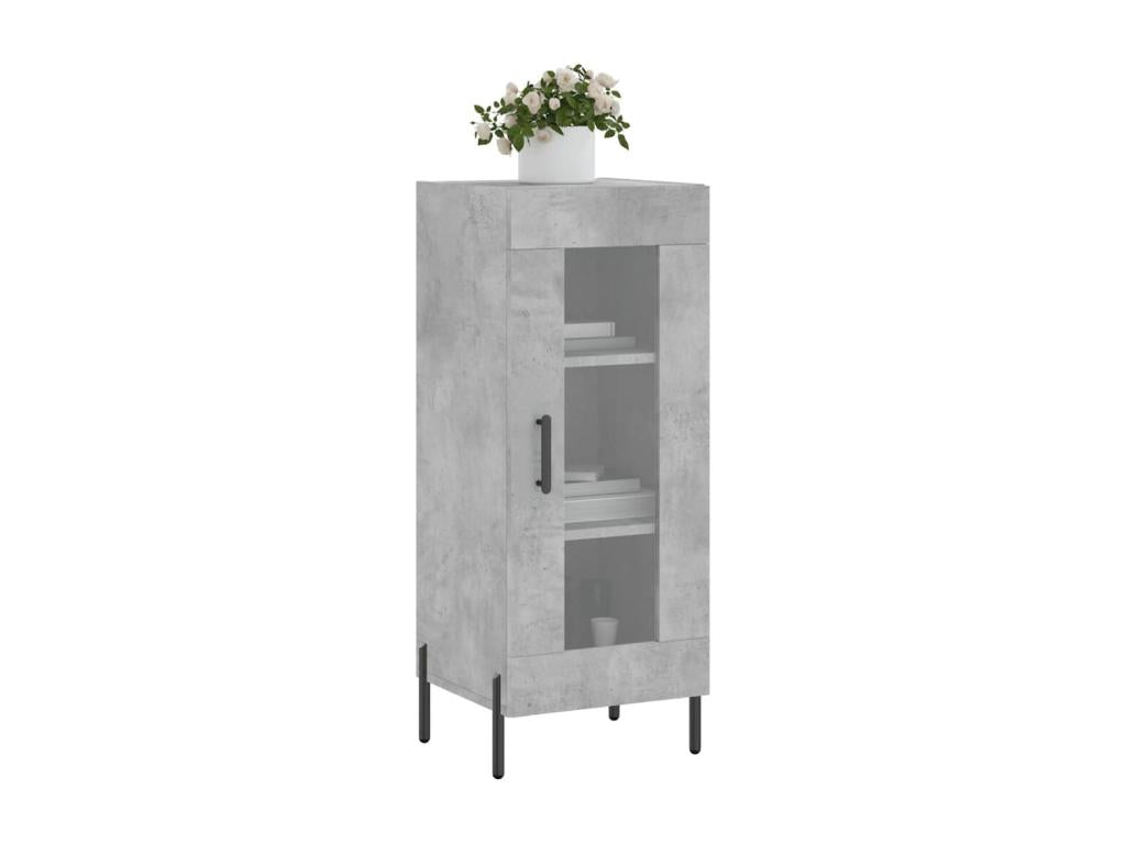 Gray Engineered Wood Sideboard, 34.5 x 34 x 90 cm