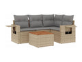 Beige Woven Resin Wicker Outdoor Furniture Set - dlz1766583744568