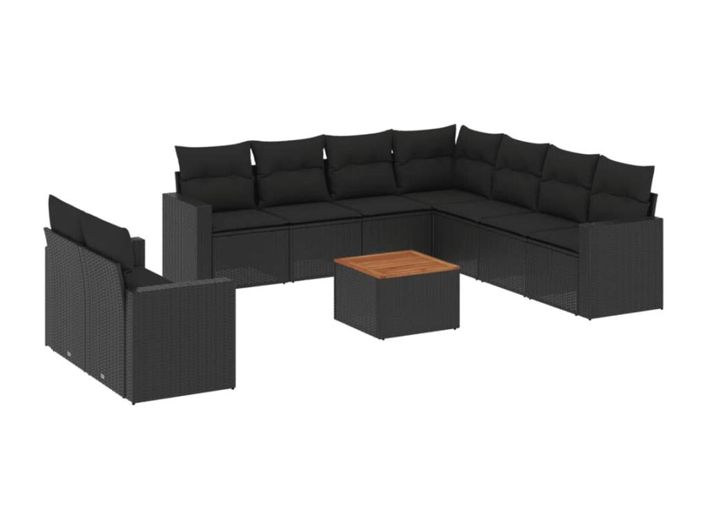 Black Woven Resin Wicker Outdoor Furniture Set - dlz1766584093064