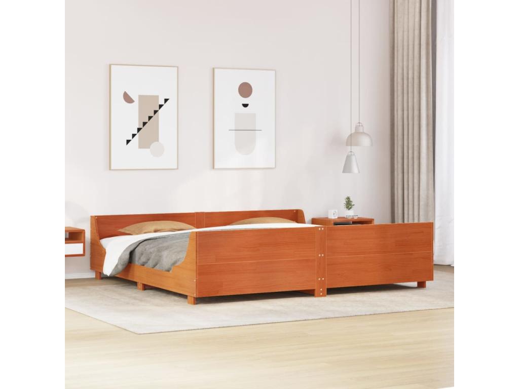 Brown Pine Wood Mattress, 180 x 200 cm