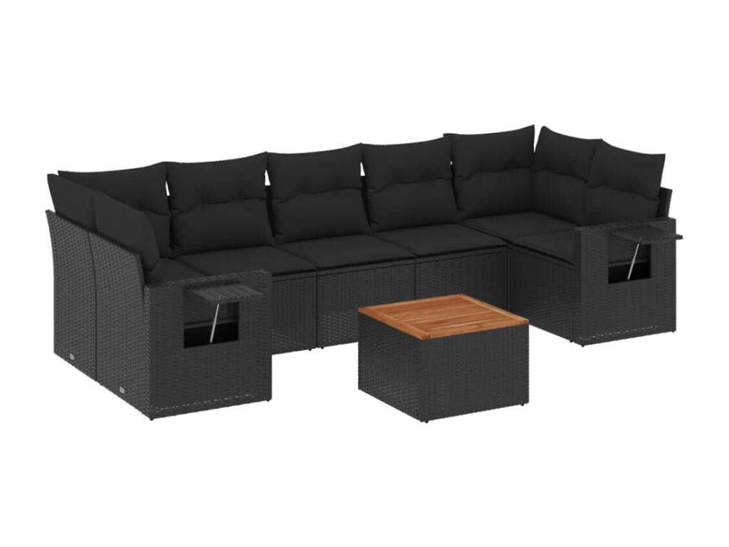 Black Woven Resin Wicker Outdoor Furniture Set - dlz1766583232320