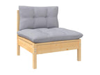 Gray Pine Wood Outdoor Furniture Set
