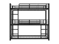 Black Metal Bed Frame, 90 x 200 cm