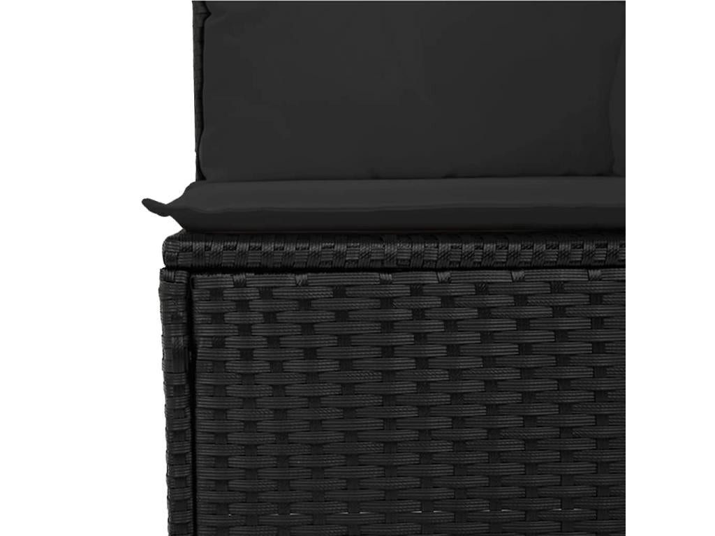 Black Woven Resin Wicker Outdoor Furniture Set - dlz1766583304969