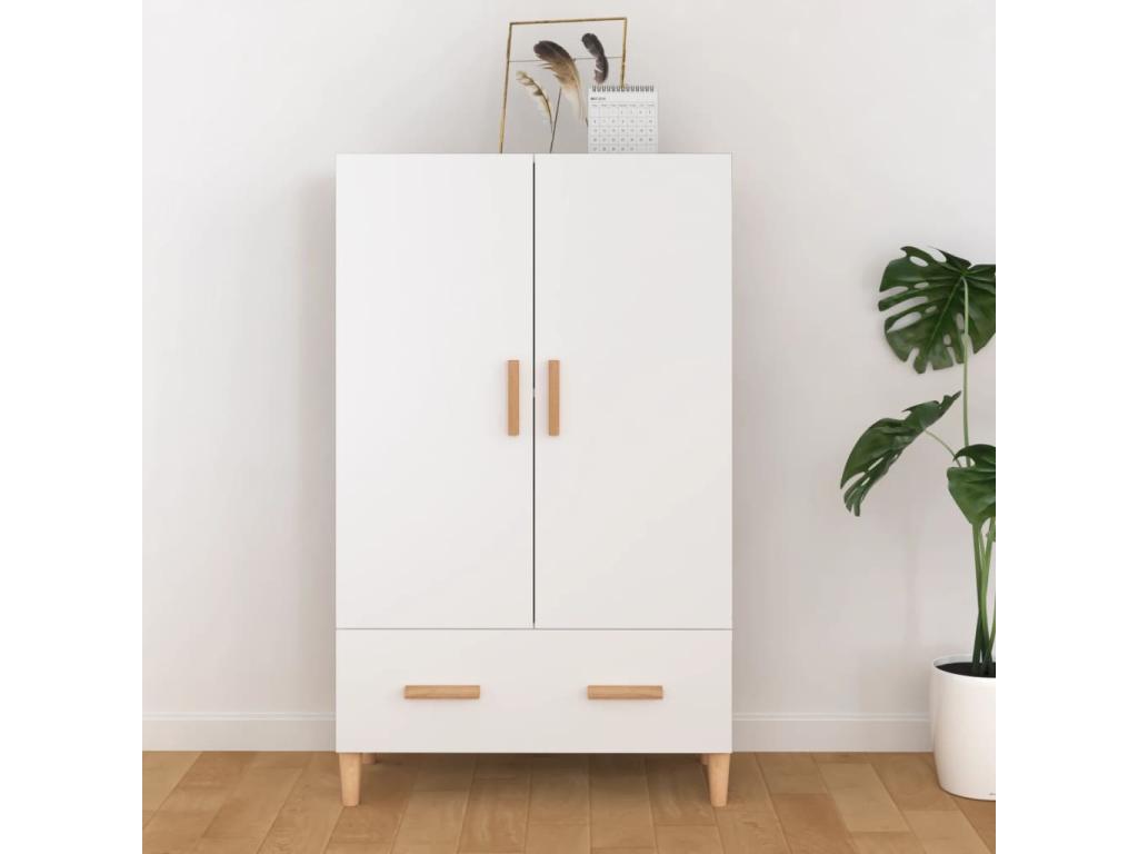 White Engineered Wood Sideboard, 70 x 31 x 115 cm