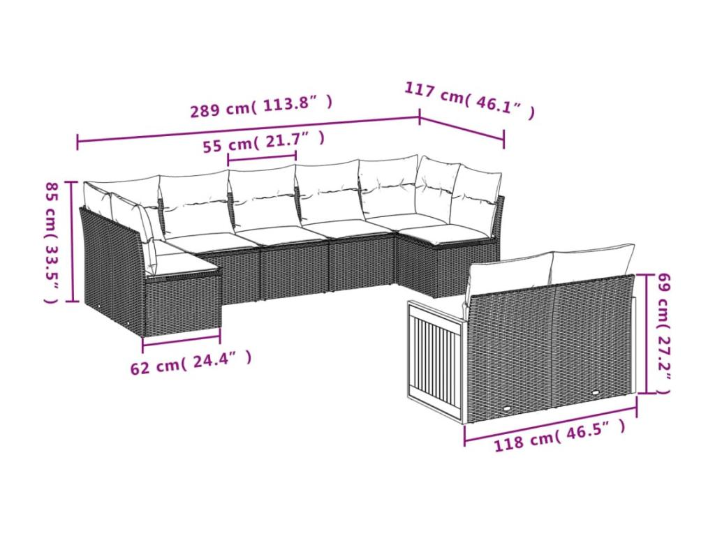 Black Woven Resin Wicker Outdoor Furniture Set - dlz1766583491874
