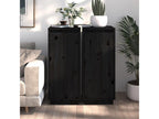 Black Solid Wood Sideboard, 31.5 x 34 x 75 cm